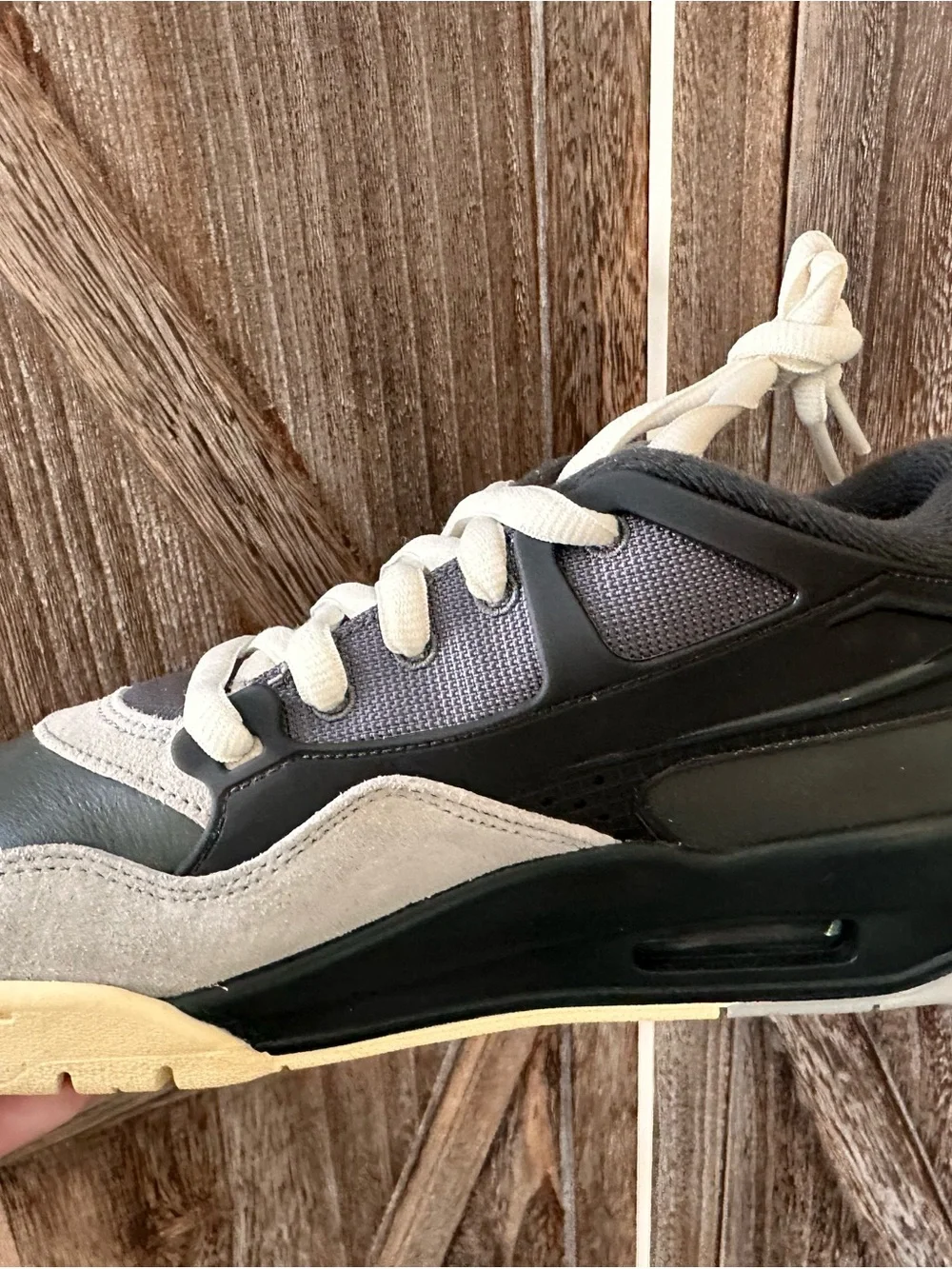 Jordan Men's Low-Top Sneakers in Black, Gray & Cream